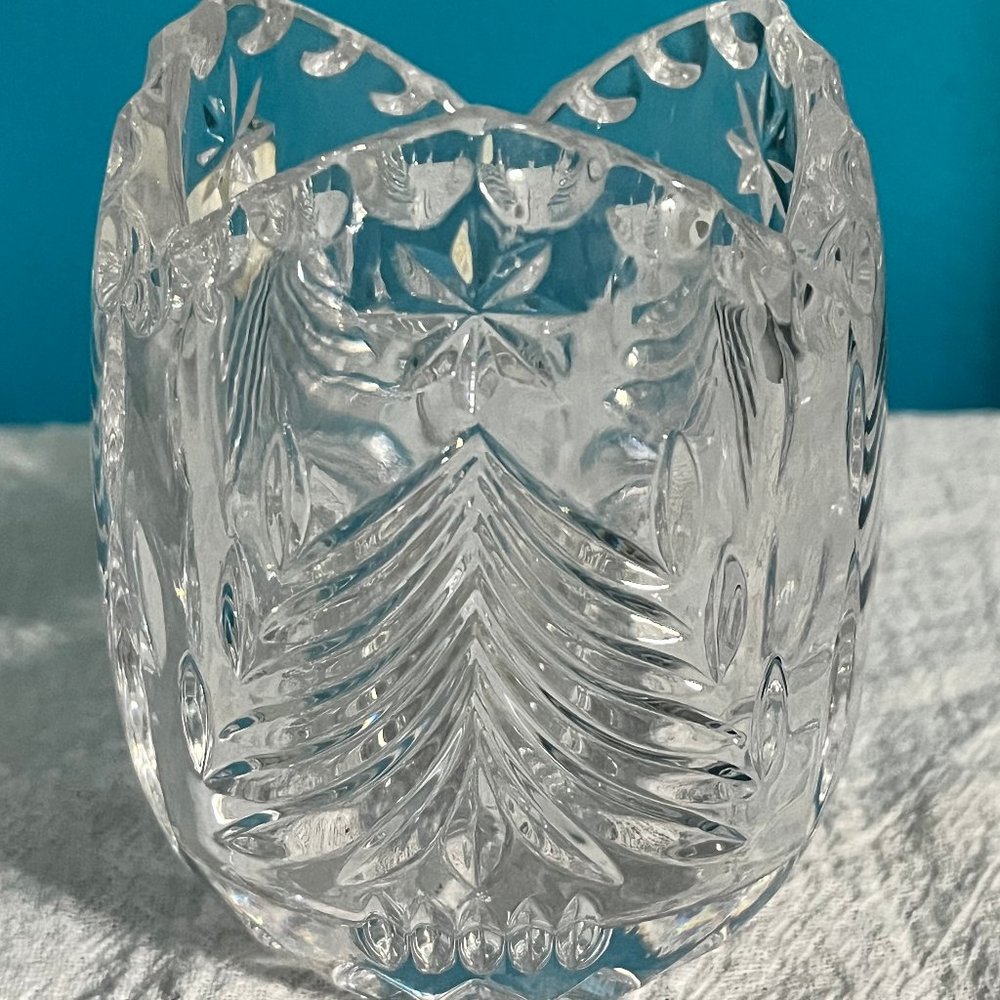 Vintage Mikasa Crystal Old Fashioned Christmas Tree Votive, Votive Candleholder - Picture 5 of 7